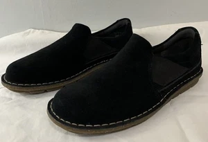 NIB Clarks Collection Slip On Shoes Sz 7 WIDE Loafers 13281 Black Suede NEW - Picture 1 of 11