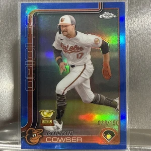 Colton Cowser /150 TRUE BLUE ROOKIE CUP 2025 Topps Chrome #44 Baltimore - Picture 1 of 2