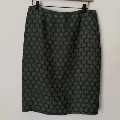 Falda lápiz Maeve Anthro Goban verde jaqueado lunares para mujer 4’s Foto 1 de 4