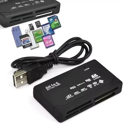 All in One 1 Memory Card Reader USB Adapter SD SDHC Mini Micro M2 MMC XD CF MS - Image 1 of 4
