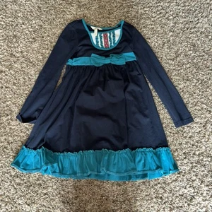 Matilda Jane Dress Size 8 girl Sense of Wonder Once upon a time Navy long sleeve - Picture 1 of 4