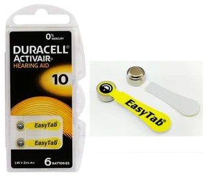 6er Blister Duracell ActivAir 10 MF Hearing Aid Batteries Hörgerätebatterien - Bild 1 von 3