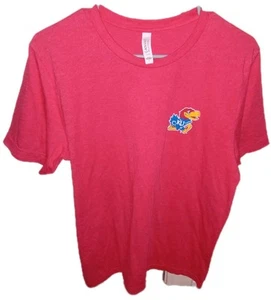 Camisa roja de lona NCAA Kansas Jayhawks KU Leads para hombre L - Imagen 1 de 2