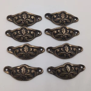 8x Antique Brass Drawer Cabinet Door Dresser Pull Handles - Picture 1 of 5
