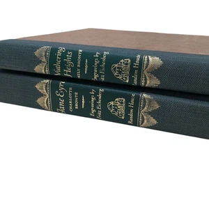 Jane Eyre Wuthering Heights - Bronte Sisters 2 Book Set 1943 Random House HC - Bild 1 von 13
