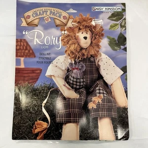 Vintage Daisy Kingdom Rory Löwe Stitch N Stuff Nähen Handwerk Puppe Kit - Bild 1 von 11