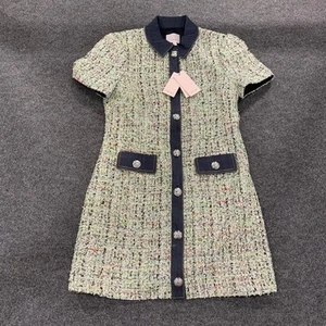 5A7 CINQ A SEPT Anya Boucle Pammy Dress Women's Size 6 Patina Multi - Picture 1 of 9