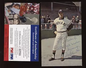 1970's Rocky Colavito Cleveland Indians SIGNED 3.5 x 5.5" Color Postcard PSA DNA - Picture 1 of 1