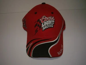 SOMBRERO ESTILO BÉISBOL AJUSTABLE COORS LIGHT RACING ROJO, PLATEADO, NEGRO NASCAR - Imagen 1 de 5
