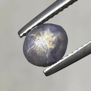1.52ct Star Sapphire Black Natural 6 Rays Oval Cab Asterism Gem Sri Lanka - Picture 1 of 3