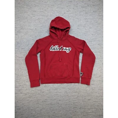 Billabong y2k Hoodie Pullover Sweatshirt Graphic Logo Red Comfy Casual Size S - Image 1 of 4