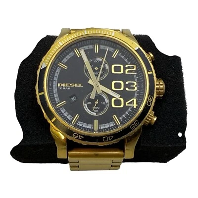 Diesel Reloj Hombre Doble Plumón Analógico Cuarzo Dorado Pantalla DZ4337  Foto 1 de 4