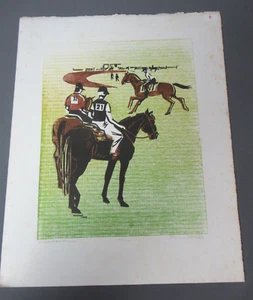 Impresión de grabados en madera Pearce Bates LE - Competición - Caballos y jinetes - 68/100 - 8 179 - Imagen 1 de 7