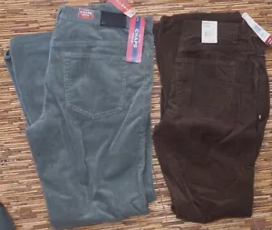 PANTALONES DE PANA DE MUJER CHAPS MISSES ELÁSTICOS RECTOS DE MEDIANA ALTURA LISTA $49 o $69 - Imagen 1 de 10