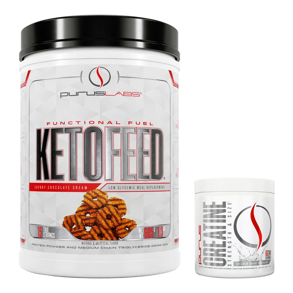 Creme de Chocolate PurusLabs KetoFeed Substituição de Refeição de Baixo Glicêmico + CREATINA GRÁTIS - Imagem 1 de 3