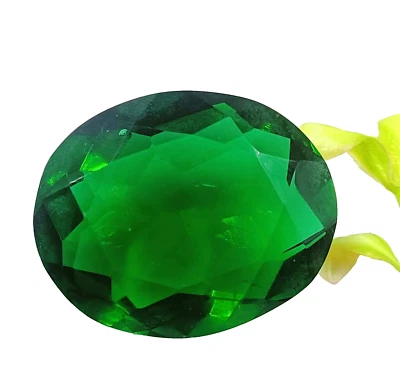 Ravishing 134.24 Ct Certified Oval Cut Transparent Green Moldavite Gemstone AUQ - Image 1 of 4