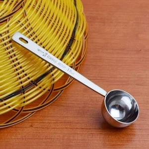2x Stainless Steel Blending Powder Spoon Measuring Spoon Tablespoon Coffee Scoop - Picture 1 of 6