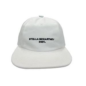 STELLA MCCARTNEY Logo Cap White Black Embroidered Strapback Size 57 RRP245 BNWT