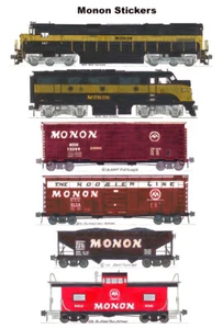 Monon Freight Train 6 adesivi singoli Andy Fletcher - Foto 1 di 1