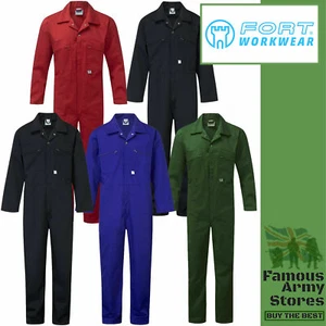 Mens Heavy Duty BoilerSuit Zip Front Tuff Work Boiler Suit Coverall Overall - Picture 1 of 7