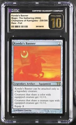KONDA'S BANNER Champions of Kamigawa Foil Rare CGC 10 MTG [Nostalgium] - Image 1 of 2
