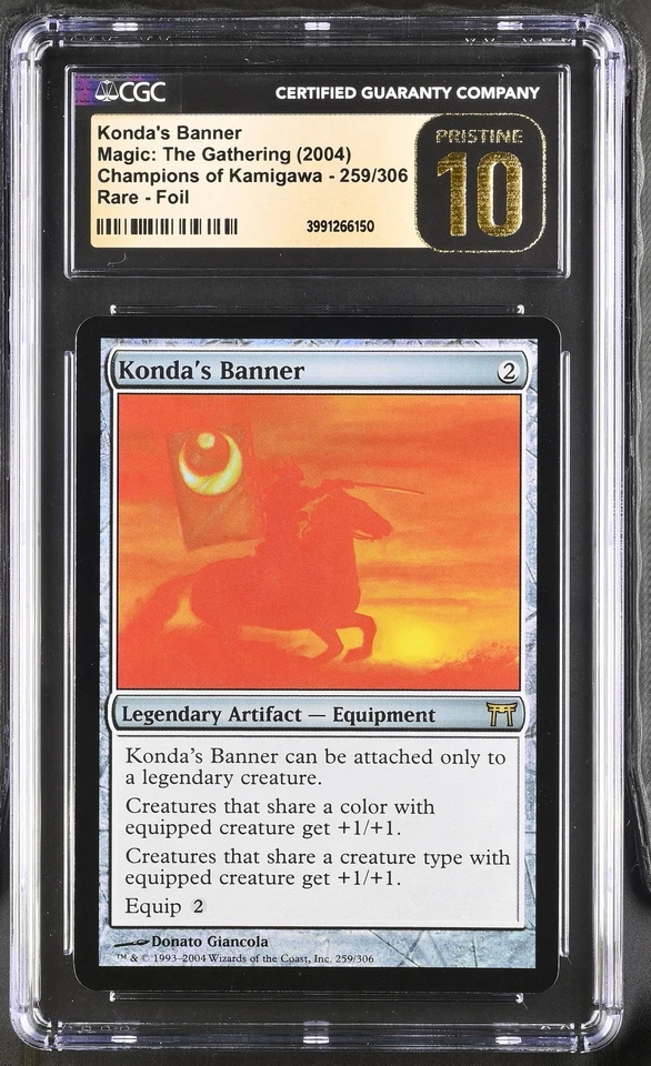KONDA'S BANNER Champions of Kamigawa Foil Rare CGC 10 MTG [Nostalgium] - Image 1 of 2