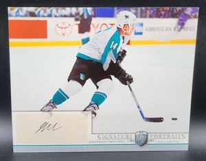 2006-07 Be A Player AUTO Signature Portraits 8X10 SP-CH Jonathan Cheechoo Sharks - Picture 1 of 3