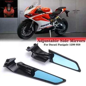 For DUCATI PANIGALE 959 Corse 1299 Rearview Mirrors Wind Wing Adjustable Mirror - Bild 1 von 12