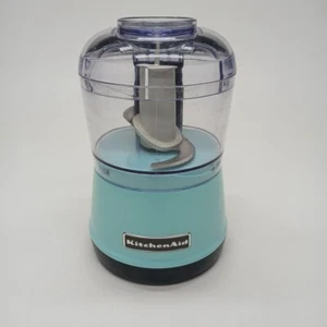 KitchenAid KFC3511ER 3.5 Cup Electric Food Chopper Aqua Blue Tested/Working - Picture 1 of 8
