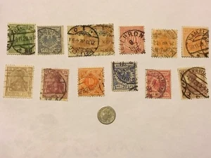 Silver Germany-Bavaria 1 Kreuzer 1863 German States & 12 Stamp 1800’s Lot  - Picture 1 of 6