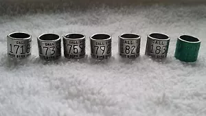 7 duck bands duck/goose band call 800 taxidermy reward green #1 - Picture 1 of 1
