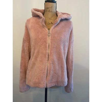 Chaqueta Sherpa/piel sintética rosa Lauren Conrad talla grande Foto 1 de 4