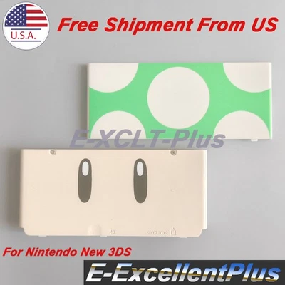 Housing Shell Faceplate Case Cover Fr Nintendo New 3DS Toad Green Super Mushroom - Image 1 of 4