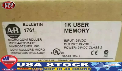 New  Sealed AB 1761-L16BBB MicroLogix 1000 16 Point Controller US Free Tax - Image 1 of 4