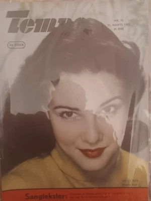 Tempo march 1952 danish magazine nr 13 vtg  Janice Rule - Image 1 of 2
