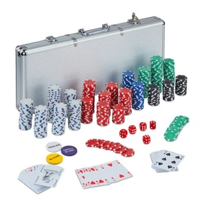 Valigetta poker set completo Contenitore per fiches 7 kg Alluminio 500 chips - Foto 1 di 10