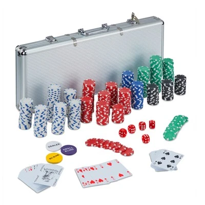Valigetta poker set completo Contenitore per fiches 7 kg Alluminio 500 chips - Immagine 1 di 4