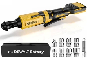 3/8 Inch Cordless Ratchet Wrench, for DEWALT 20V Max Battery, 88Ft-Lbs, 0-400... - Picture 1 of 8