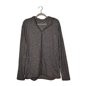 Chaqueta con Capucha LULULEMON $118 Surge Cálida Cremallera Completa Jaspeada Negra Para Hombre XL - Imagen 1 de 5