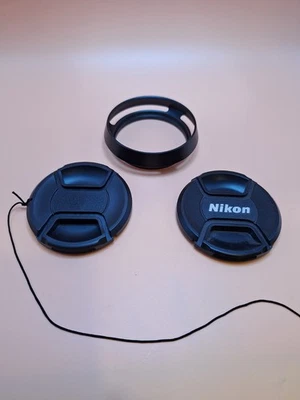 Genuine Nikon LC-67 67mm Snap on Front Lens Cap W/Metal Lens Hood N A Spare Cap - Image 1 of 4