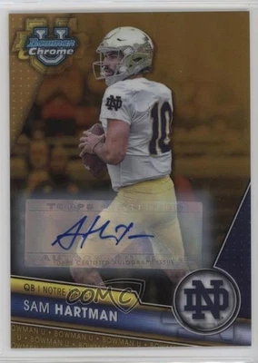 2023 Bowman U Chrome Prospect Gold Refractor /50 Sam Hartman #165 Auto - Image 1 of 2