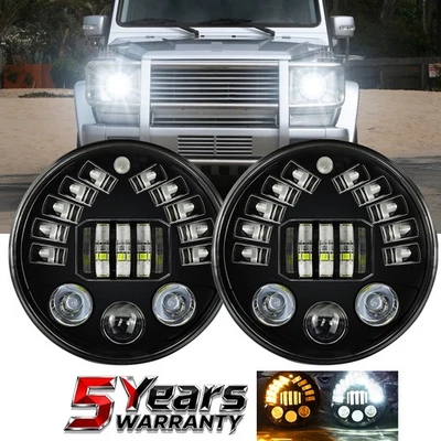 7 inch Led Headlights For 2002 2003 2004 2005 2006 Mercedes Benz G500 G55 AMG A+ - Image 1 of 4