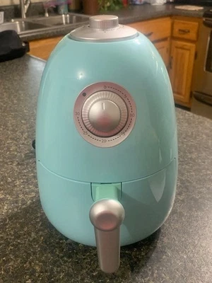 Freidora de aire de cocina eléctrica pequeña Intertek de 2 cuartos Robin azul huevo Foto 1 de 4