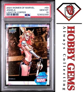 ANGELA PSA 10 2024 Upper Deck Women of Marvel Light FX Copper #69 - Picture 1 of 2