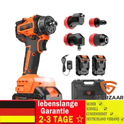Cordless Drill Driver Set Drill Driver 45Nm Case 10mm Mortising Hammer 5 in 1 - Image 1 of 4