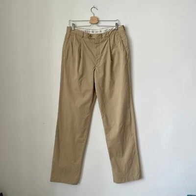 Vintage Giorgio Armani Men’s Chino Pants, Sz 52, Sand 100% Cotton, Italy - Image 1 of 4