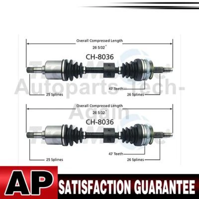 2 ejes delanteros Trakmotive CV para Dodge Caravan 1987-1995 Foto 1 de 2