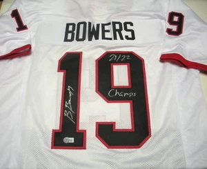 BROCK BOWERS GEORGIA BULLDOGS 21/22 CHAMPS LAST ONE! BECKETT/COA SIGNED JERSEY - Picture 1 of 2
