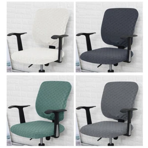 2pcs Stretch Office Computer Rotate Split Chair Seat Covers Slipcover Armchair - Foto 1 di 45