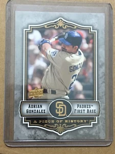 2009 Upper Deck A Piece Of History Adrian Gonzalez #76 - Picture 1 of 2
